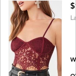 Forever 21 Lace Cropped Top